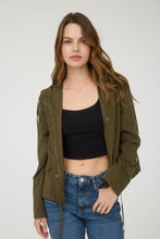 Load image into Gallery viewer, ZIP UP HOODED JACKET-OLIVE GREEN
