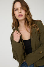 Load image into Gallery viewer, ZIP UP HOODED JACKET-OLIVE GREEN
