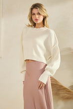 Load image into Gallery viewer, CREAMY CROP SWEATER
