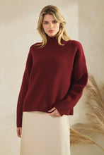 Load image into Gallery viewer, THE BORDEAUX COZY KNIT SWEATER

