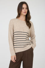 Load image into Gallery viewer, STRIPE SWEAM KNIT SWEATER
