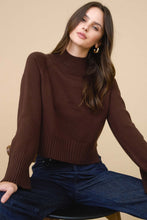 Load image into Gallery viewer, LONG SLEEVE KNIT CROPPED PULLOVER SWEATER
