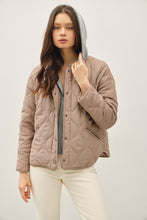 Load image into Gallery viewer, THE MOCHA QUILTED HOODED JACKET
