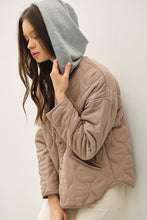 Load image into Gallery viewer, THE MOCHA QUILTED HOODED JACKET
