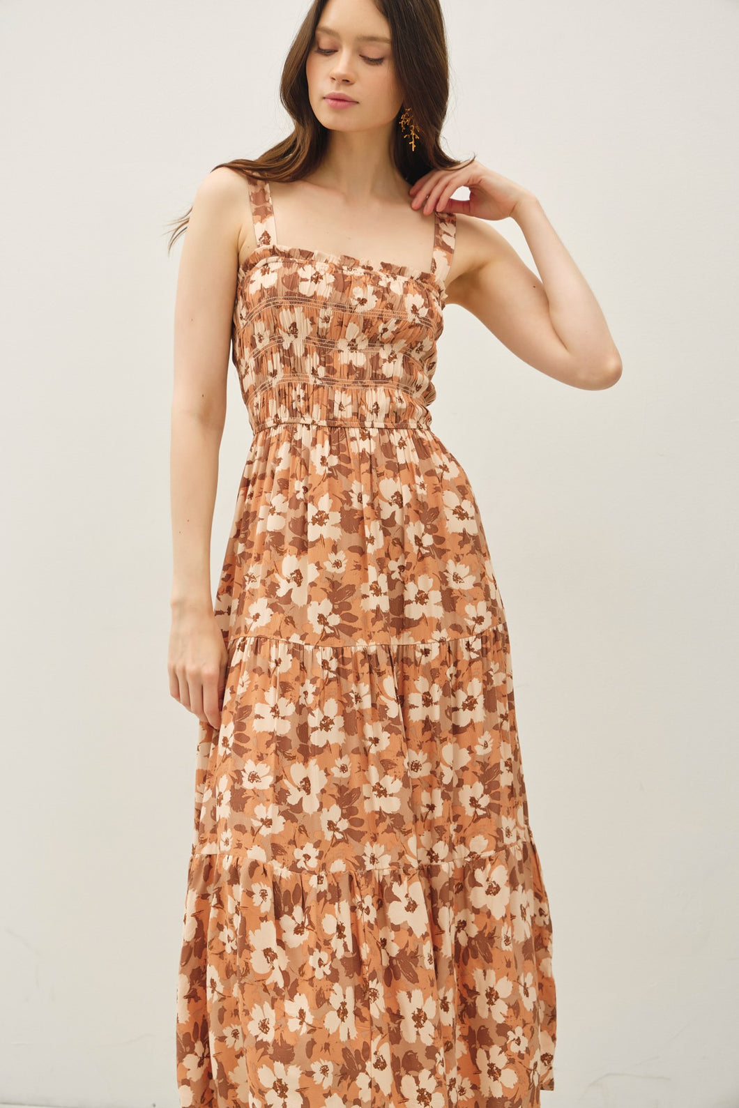 FLORAL PRINTED MAXI DRESS