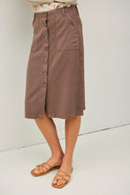 Load image into Gallery viewer, TENCEL BLEND BUTTON UP SKIRT
