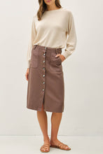 Load image into Gallery viewer, TENCEL BLEND BUTTON UP SKIRT

