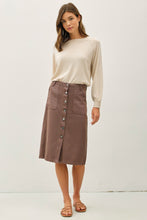 Load image into Gallery viewer, TENCEL BLEND BUTTON UP SKIRT
