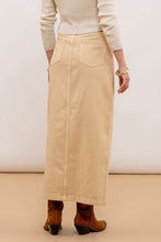 Load image into Gallery viewer, PANELED DENIM MIDI SKIRT
