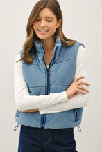 Load image into Gallery viewer, DENIM DAYS PUFFER VEST
