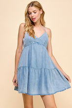 Load image into Gallery viewer, TENCEL DENIM TIERED MAXI DRESS
