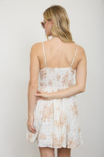 Load image into Gallery viewer, FLORAL PLAID SPAGHETTI STRAP MINI DRESS
