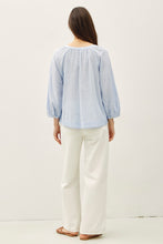 Load image into Gallery viewer, PINSTRIPE HENLEY TOP
