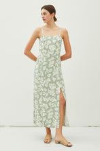 Load image into Gallery viewer, FLORAL MAXI LINEN DRESS
