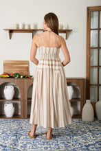 Load image into Gallery viewer, MULTI-PATTERN SPAGHETTI STRAP MIDI DRESS
