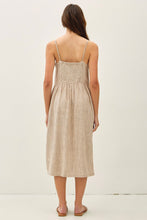 Load image into Gallery viewer, STRIPED LINEN BLEND BUTTON UP DRESS
