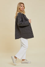 Load image into Gallery viewer, OVERSIZED GRAY QUILTED JACKET
