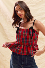Load image into Gallery viewer, CHRISTMAS CHECKERED PLAID TOP
