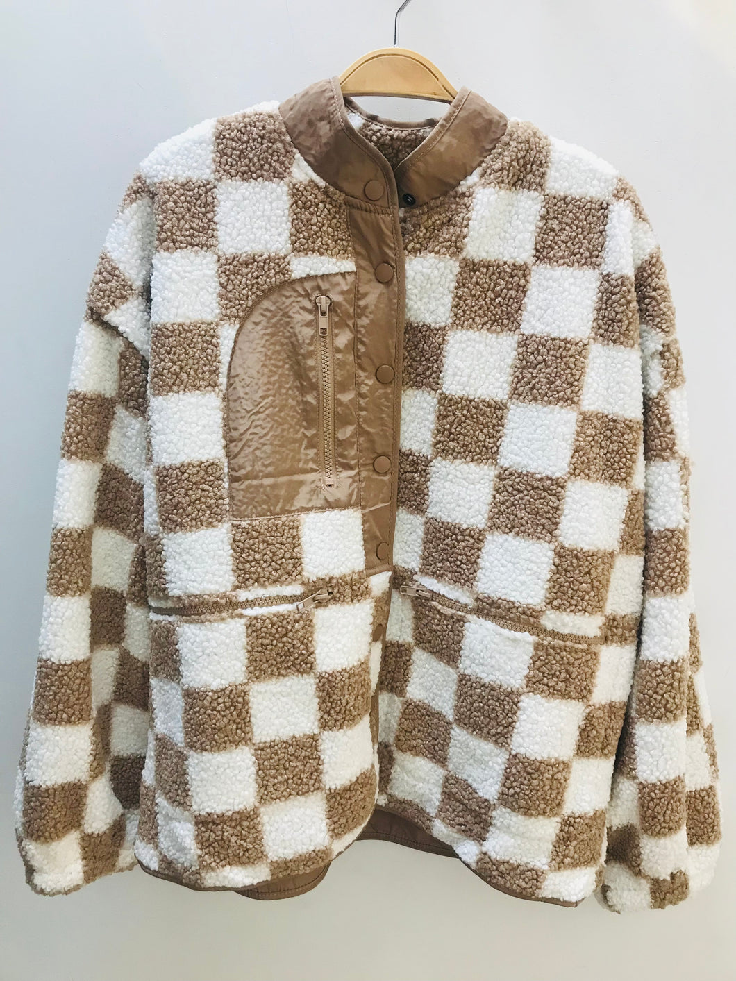 TAUPE CHECKERED JACKET