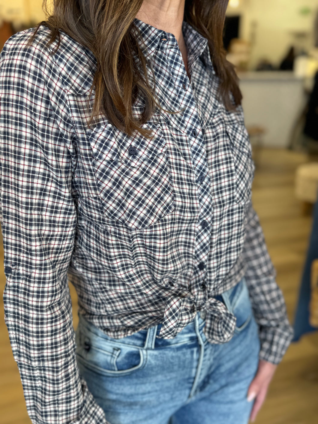 WILDHORSE PLAID TOP
