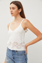 Load image into Gallery viewer, WHITE CROCHET TANK

