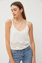 Load image into Gallery viewer, WHITE CROCHET TANK
