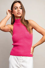 Load image into Gallery viewer, OPEN BACK TURTLE NECK PINK TOP
