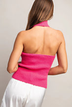 Load image into Gallery viewer, OPEN BACK TURTLE NECK PINK TOP
