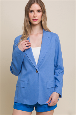 BLUE LINEN BLAZER