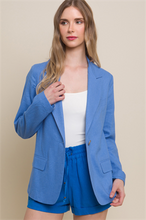 Load image into Gallery viewer, BLUE LINEN BLAZER
