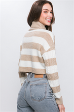Load image into Gallery viewer, STRIPED TURTLENECK SWEATER
