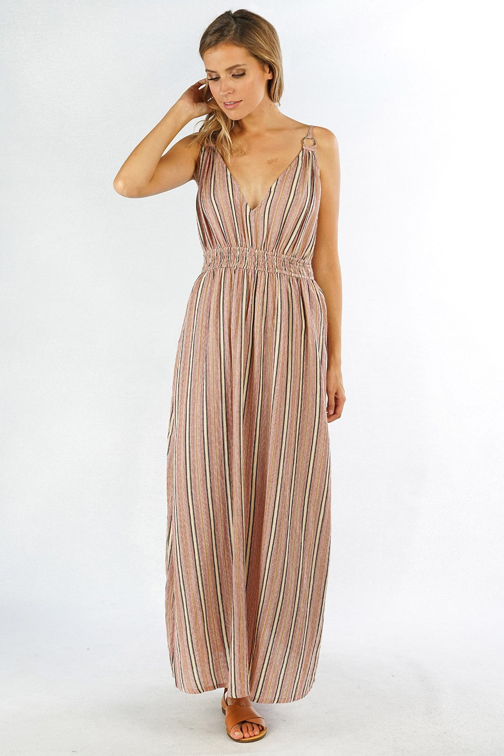 SEASIDE STRIPE MAXI DRESS