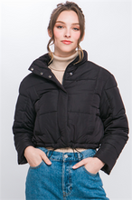 Load image into Gallery viewer, SNAP CLOSURE PUFFER JACKET
