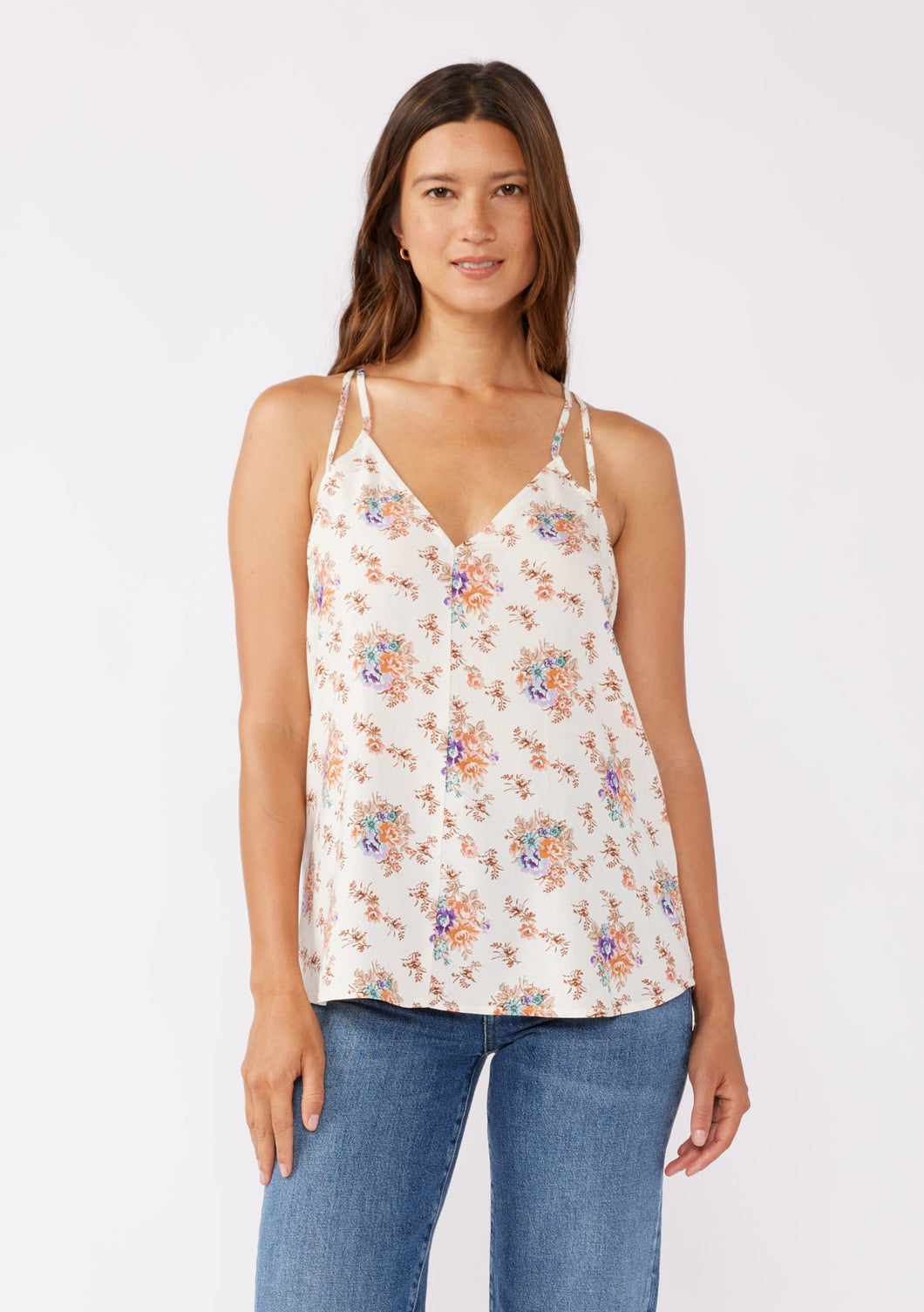 FLORAL RACERBACK TANK TOP