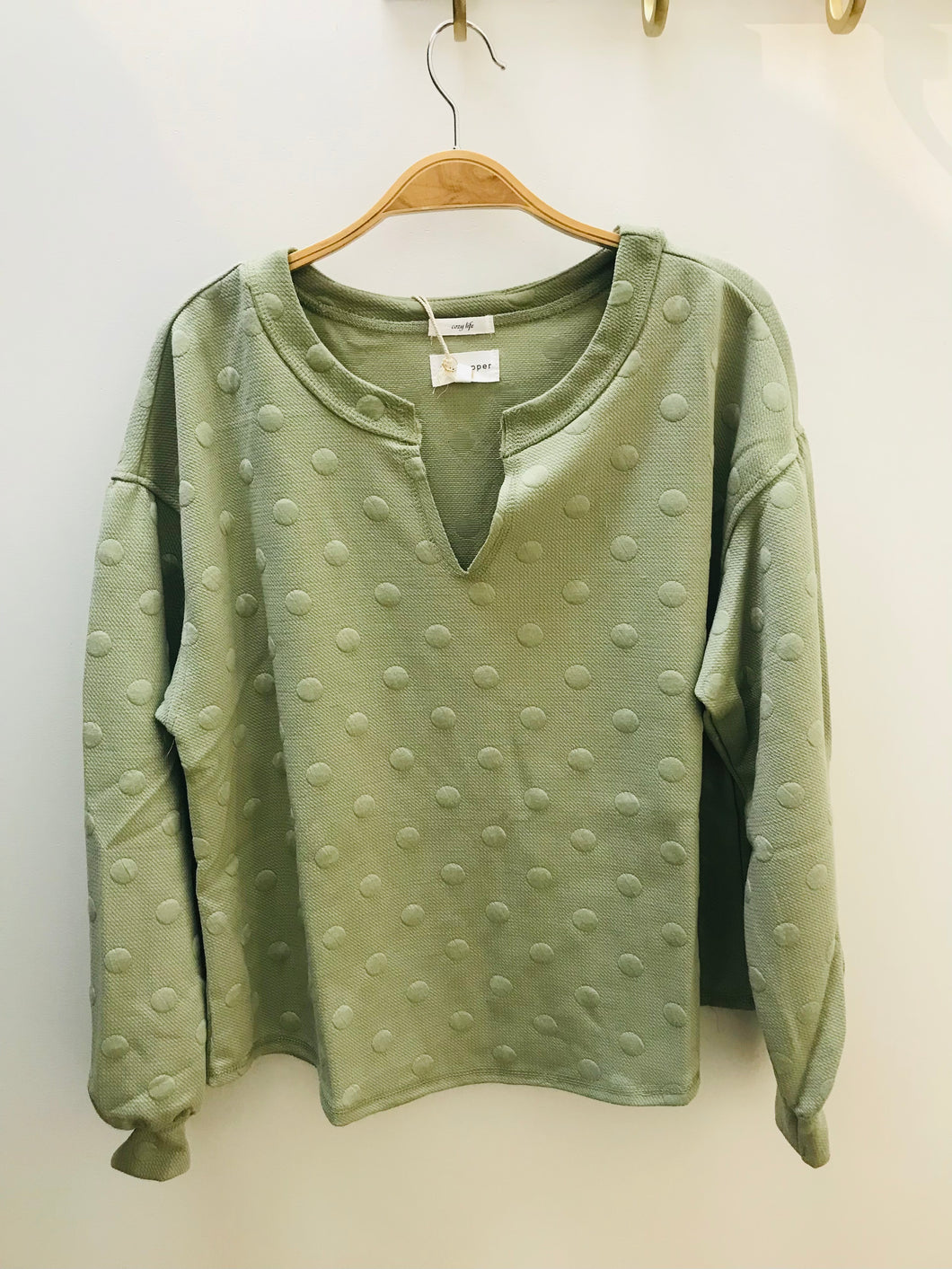 SWISS DOT SWEATSHIRT