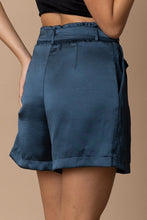 Load image into Gallery viewer, ASHLYN PLEATED TEAL SHORTS
