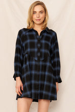 Load image into Gallery viewer, MIDNIGHT PLAID DRESS
