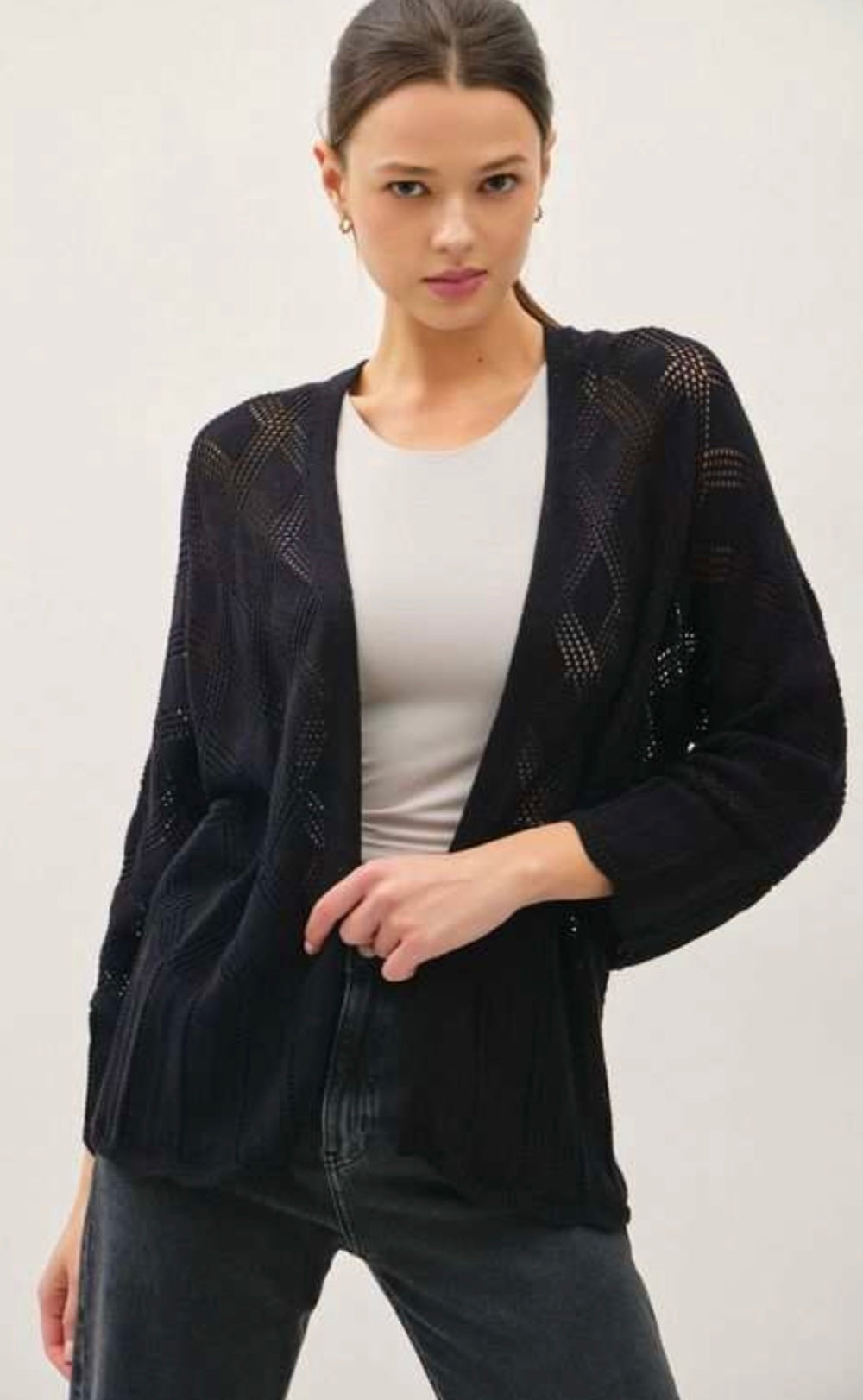 CROCHET KNIT CARDIGAIN