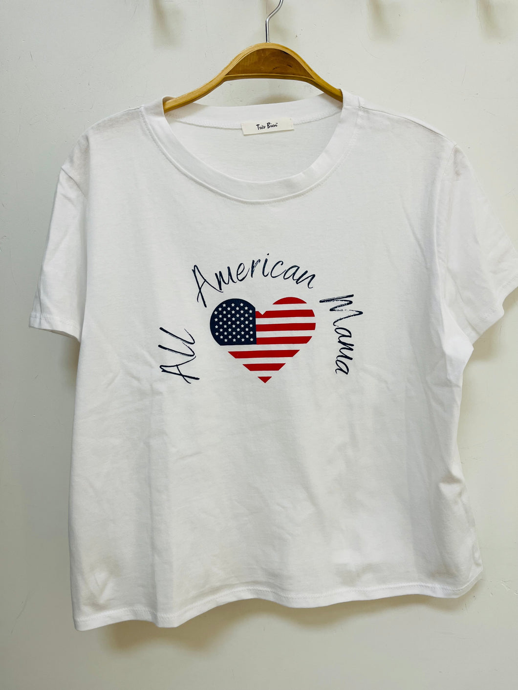 AMERICAN MAMA CROPPED TEE