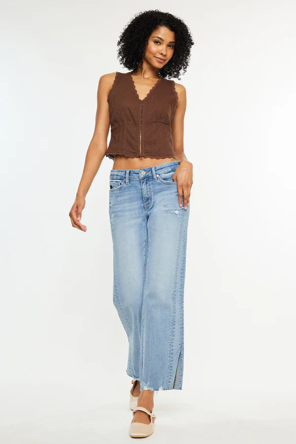 SONIA MID RISE STRAIGHT LEG DENIM