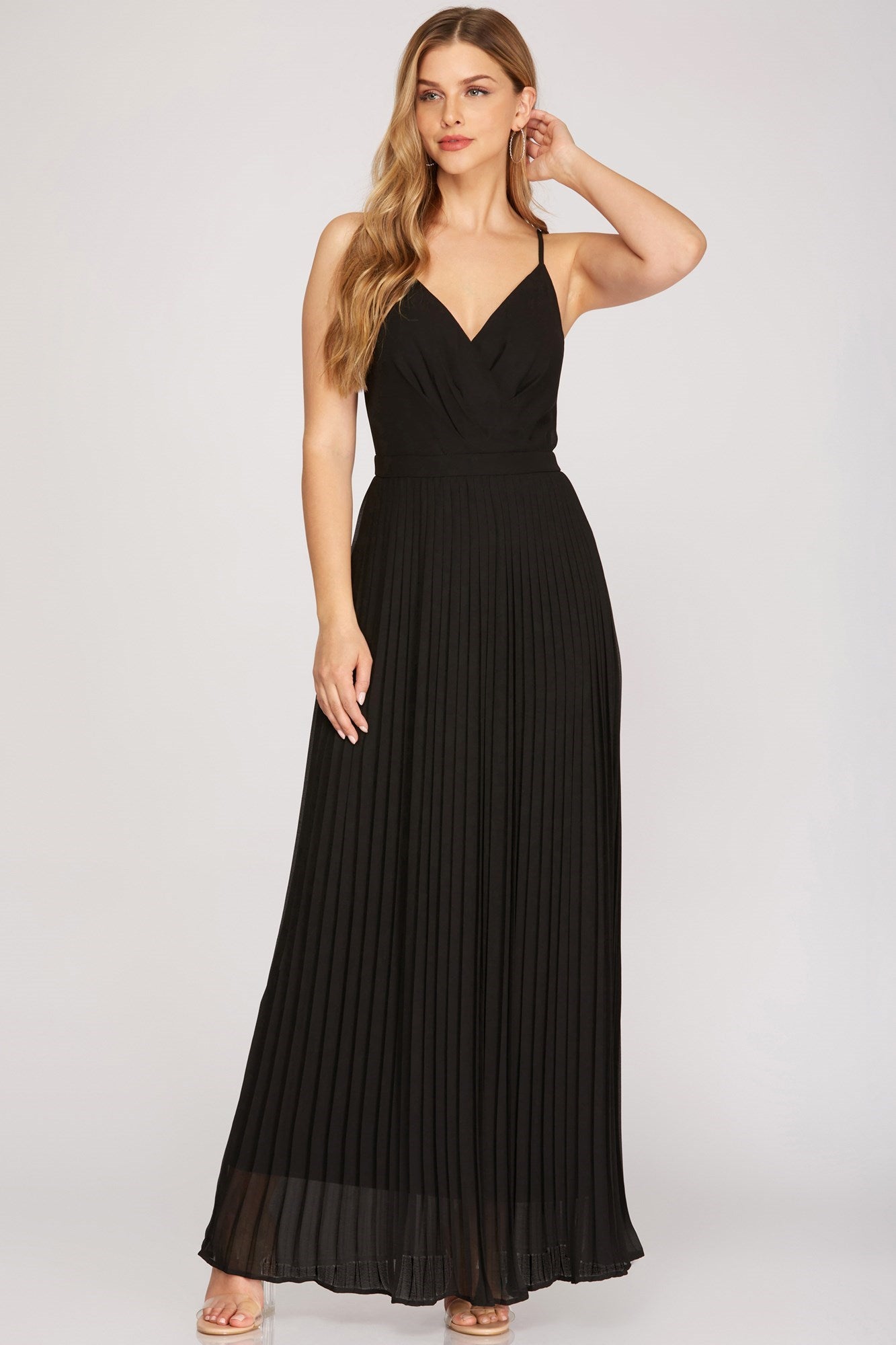 PLEATED CAMI MAXI DRESS – The Hive Style House