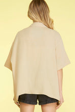 Load image into Gallery viewer, TAUPE GAUZY BUTTON UP
