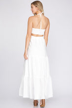 Load image into Gallery viewer, WHITE CROSS WAIST MAXI DRESS

