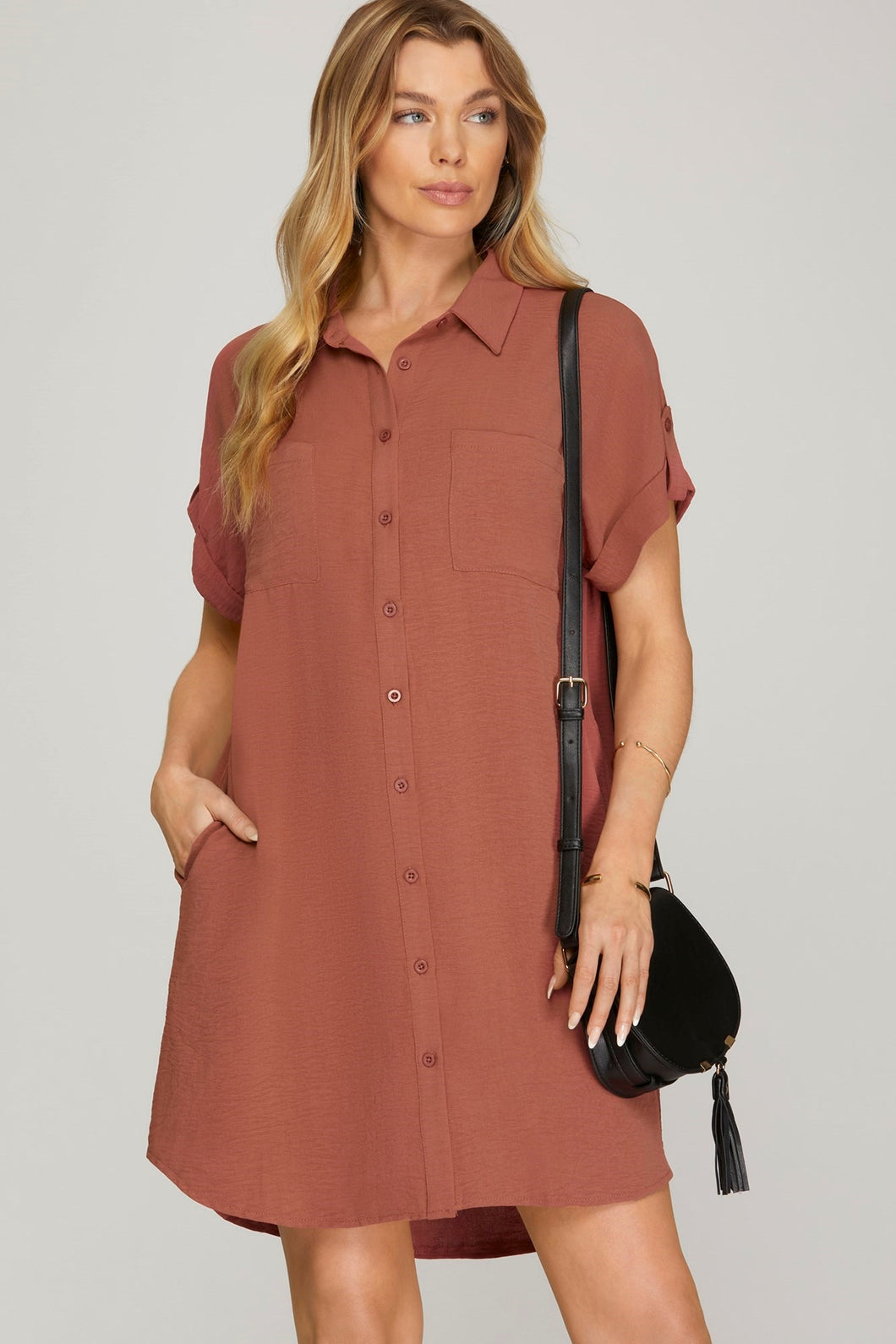 CINNAMON SHIRT DRESS