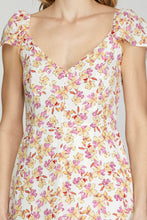 Load image into Gallery viewer, FLORAL PRINT FLUTTER SLV DRESS
