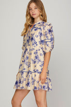 Load image into Gallery viewer, SS CONTRAST PIPING DETAIL DRESS
