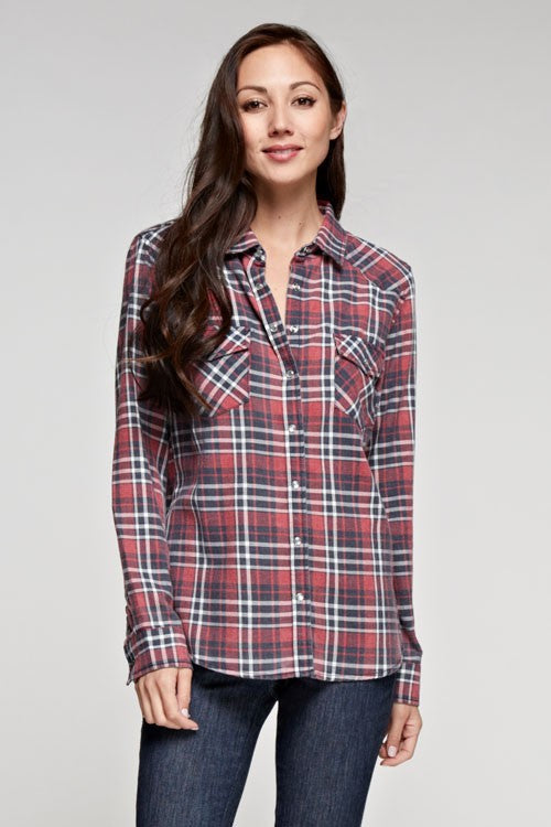 RUST + EMBER PLAID SHIRT