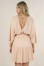 Load image into Gallery viewer, GOLDEN PEACH MINI KIMONO DRESS
