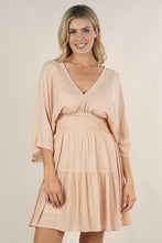Load image into Gallery viewer, GOLDEN PEACH MINI KIMONO DRESS
