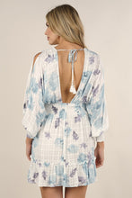 Load image into Gallery viewer, BLUE HAZE SMOCK MINI DRESS
